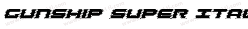 Gunship Super Italic字体转换